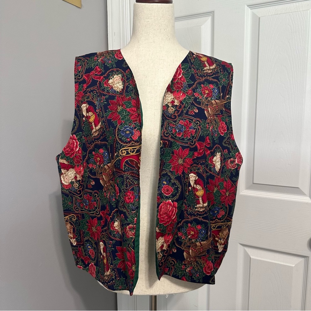 Vintage Handmade Santa Christmas Vest